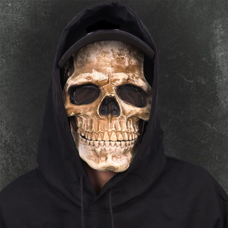 M&aacute;scara Con Forma De Calavera Cosribe, Espeluzn... image number null
