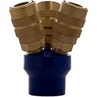 Acoplador R&aacute;pido Goni 3 Salidas 1/4" Profesional Industrial Modelo 375