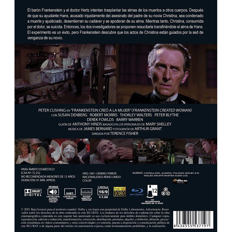 Frankenstein Cre&oacute; A La Mujer [blu-ray] (1967) F... image number null