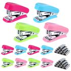 Grapadora Mini Hofurme 6.8x2.5 Cm Pack De 12 (azul, Verde, Rosa)