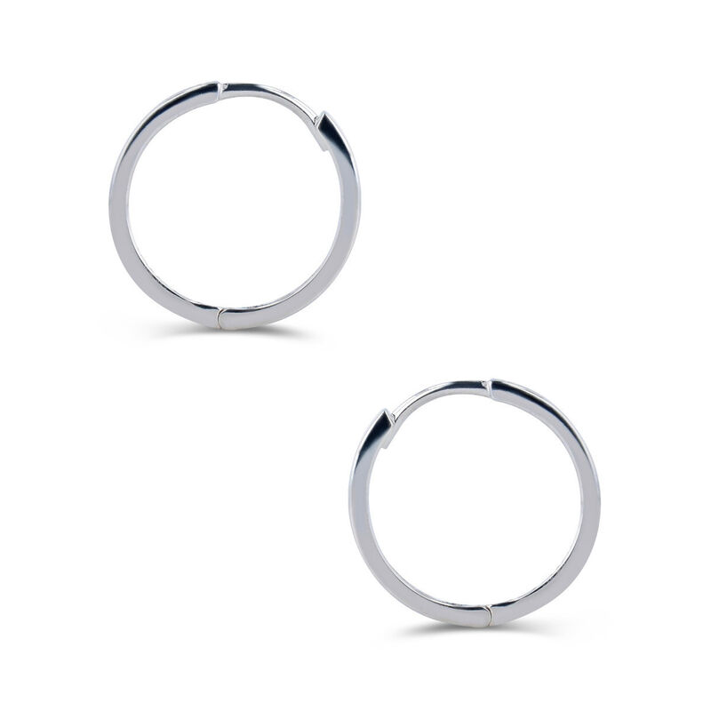 Arracadas Oro Blanco 14k Con Zirconias 13mm image number null