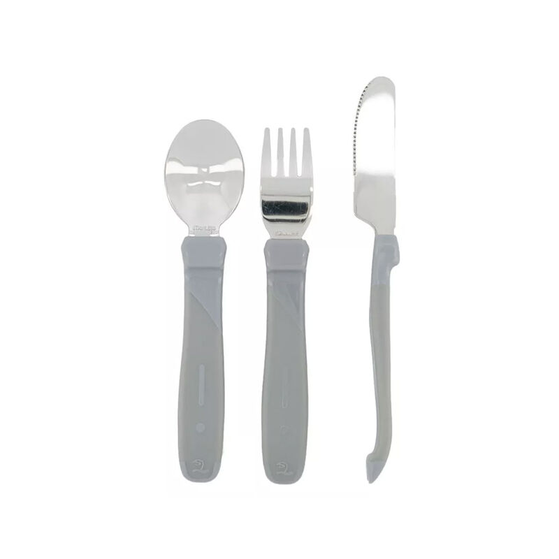 Cubiertos De Acero Twistshake Gris Pastel image number null