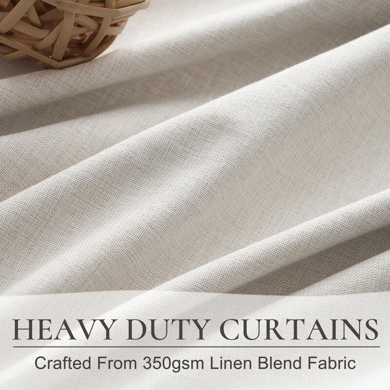 Cortinas Qjmydeco, 100% Lino Opaco, 270 X 275 C... image number null
