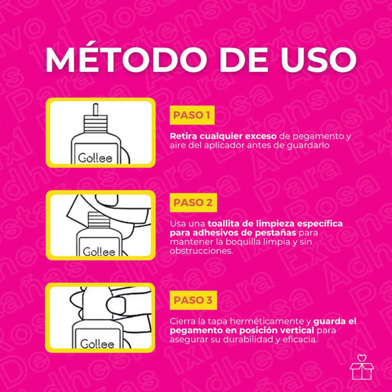 Adhesivo Extensiones de Pesta&ntilde;as Pink Clear Bon... image number null