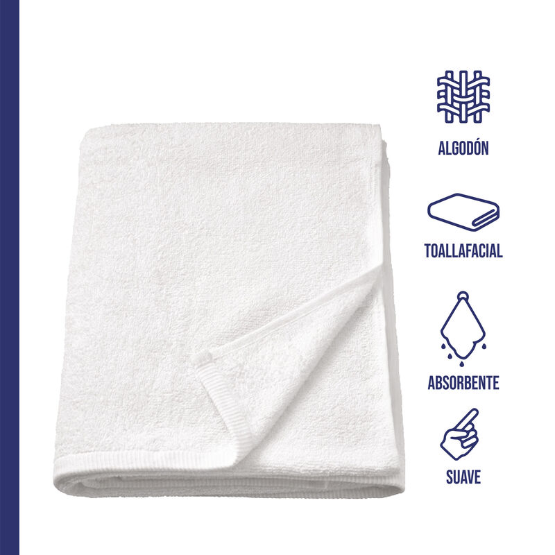 Paquete De 6 Toallas Color Blanco Ultra Absorbe... image number null