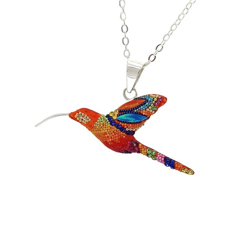 Collar y Aretes de Mujer Plata .925 Colibr&iacute; Zve... image number null