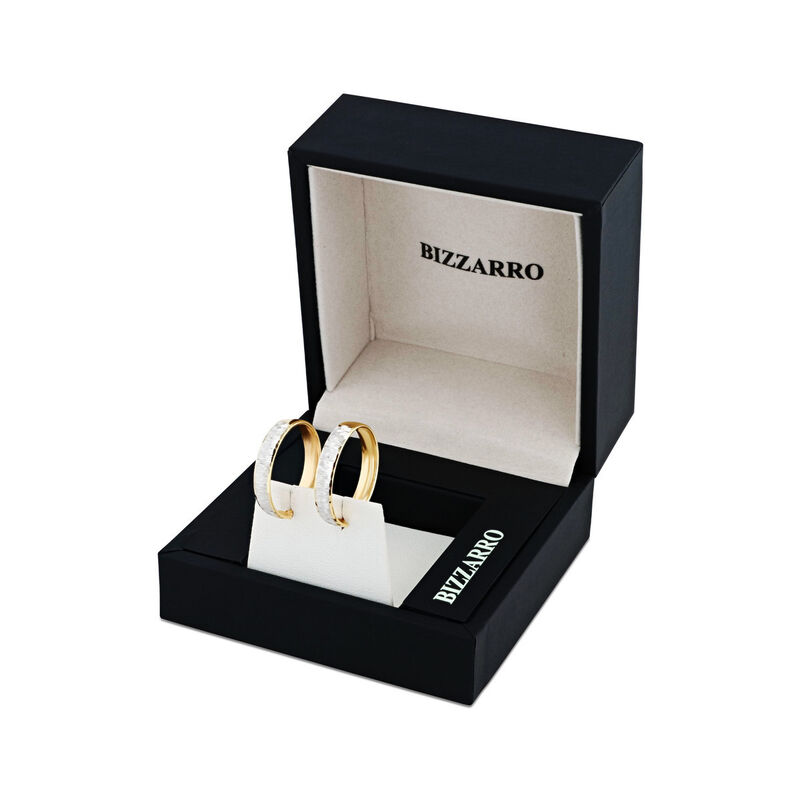 Arracadas Oro 10k Con Platinado 21mm | Bizzarro image number null