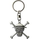 Llavero 3D de calavera de la tripulaci&oacute;n del Sombrero de Paja (One Piece) - metal