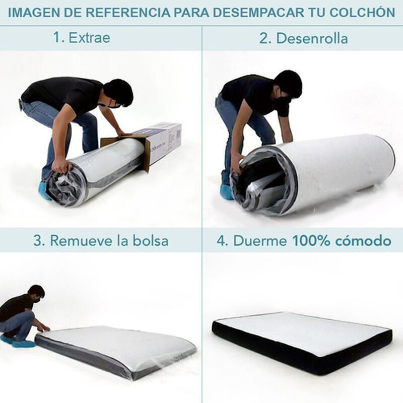 Colch&oacute;n King Size Memory Foam Ortop&eacute;dico 3 Capa... image number null