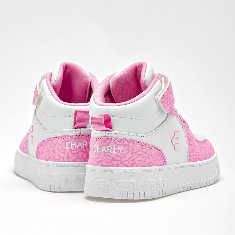 Charly Tenis urbano para niña. Blanco rosa, agu... image number null