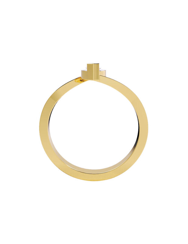 Anillo de Compromiso de 14K con Diamante de Lab... image number null