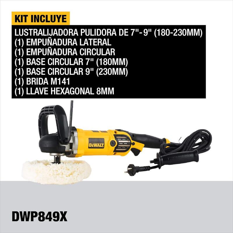 Pulidora / Lijadora Dewalt 7-9" 1250w Profesion... image number null