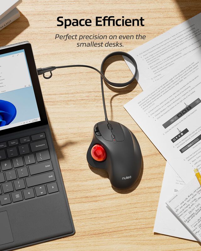 Rat&oacute;n Trackball Nulea M509 Con Cable, Dise&ntilde;o Er... image number null