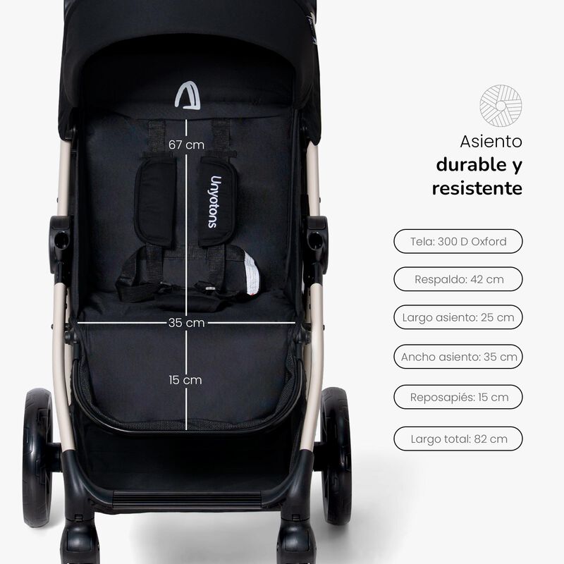 Carriola Compacta Unyotons K6 Negro Plegable image number null