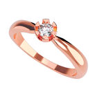 Anillo de Compromiso de 14K con Diamante de Laboratorio 0.20 CT F VS1 Talla 6.5 ORO ROSA 14K&ndash; / FJ830-20-14R-LG-65