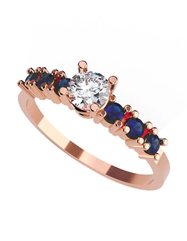 Anillo de Compromiso de 14K con Diamante de Lab... image number null