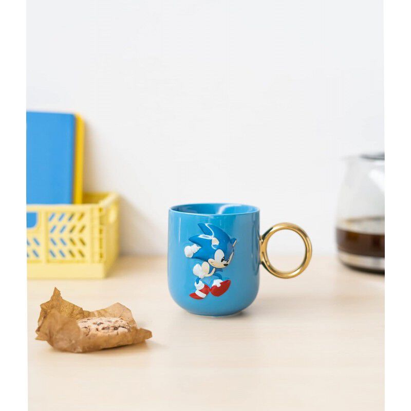 Taza 3D Asa Anillo Sonic El Erizo The Hedgehog ... image number null