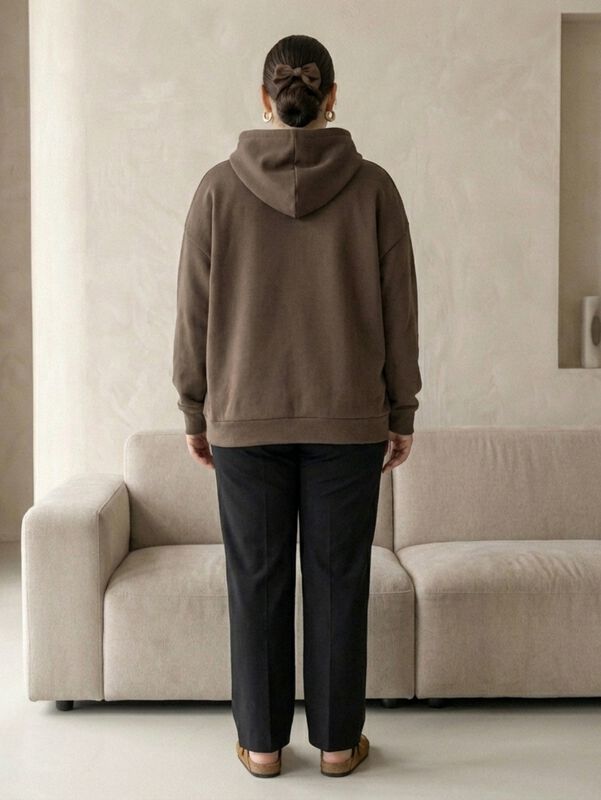 Sudadera Oversize C&oacute;moda Vers&aacute;til SUD-1021 Caf&eacute;... image number null