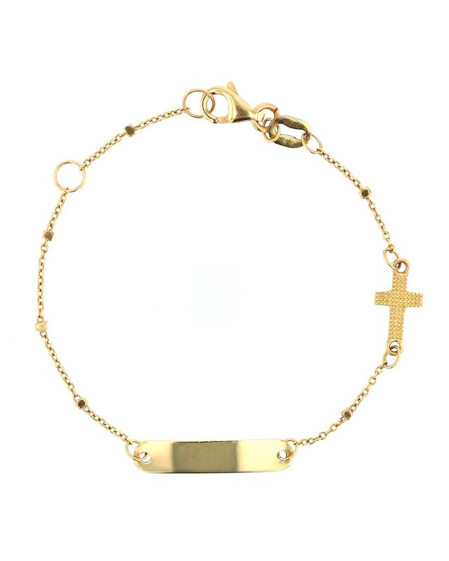 Esclava Con Cruz De Oro Amarillo 14k  Sf-11-14k image number null