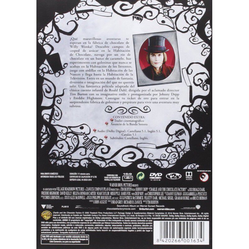 Charlie Y La F&aacute;brica De Chocolate [dvd] image number null