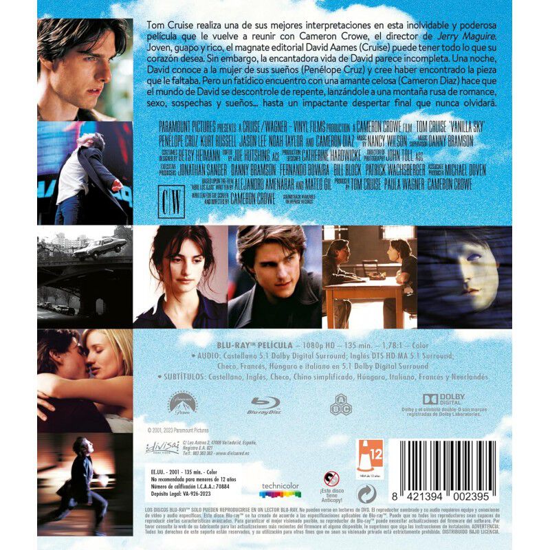 Cielo de vainilla (Blu-ray) [Blu-ray] image number null