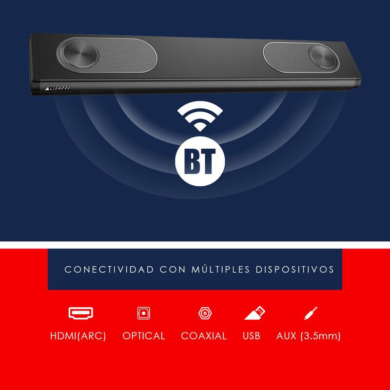 Barra de Sonido W1600 Alienpro 160W RMS ARC BT ... image number null
