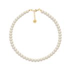 Collar Perlas de cristal Cream largo Chapa de oro 18k Zvezda