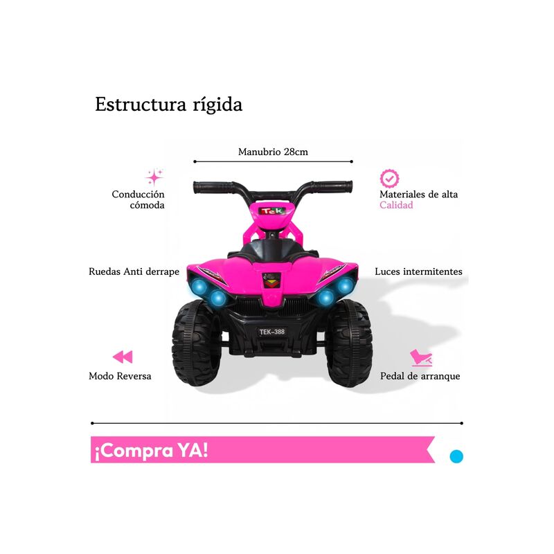 Carro Montable El&eacute;ctrico Moto Cuatrimoto Ni&ntilde;o T... image number null