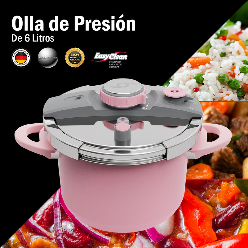 Bogner Olla de Presi&oacute;n 6L Acero Inox Rosa BPC06... image number null