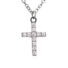 Collares Mujer Acero Inoxidable Cruz Zirconia C&uacute;bica Luckyly