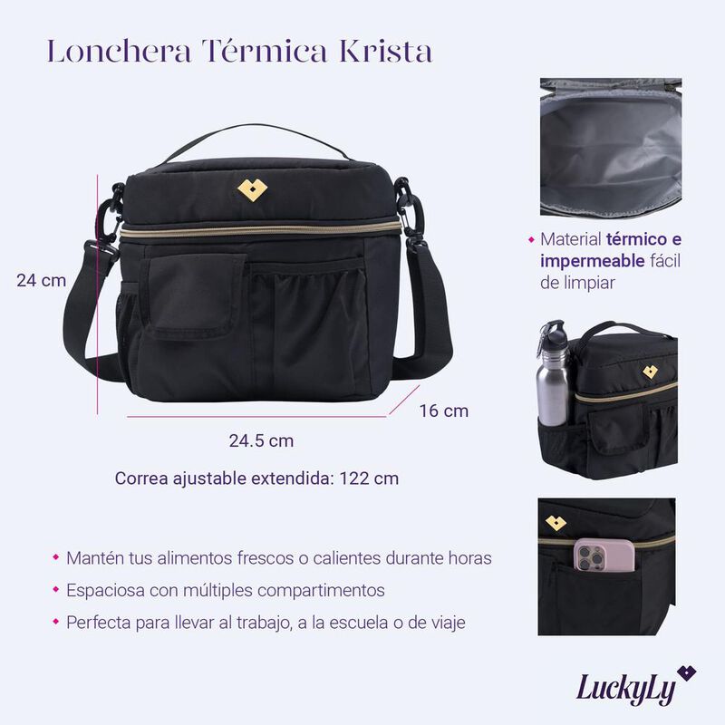 Lonchera T&eacute;rmica Mujer Grande Bolsa Almuerzo Hi... image number null