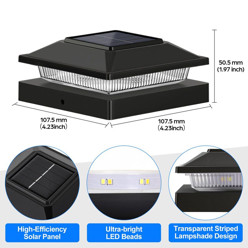 Luces De Tapa Para Poste Brightever Pack De 16,... image number null