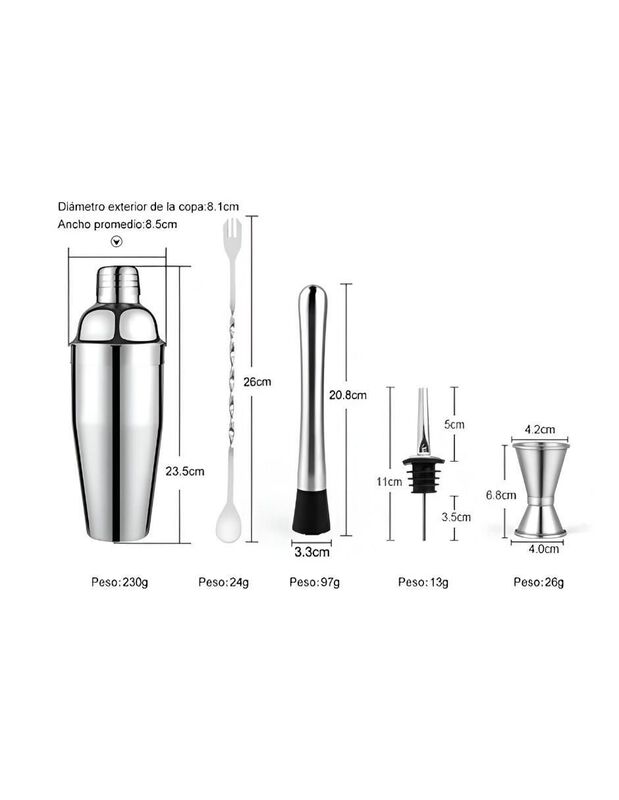 Set bar Casa BIU de acero inoxidable image number null