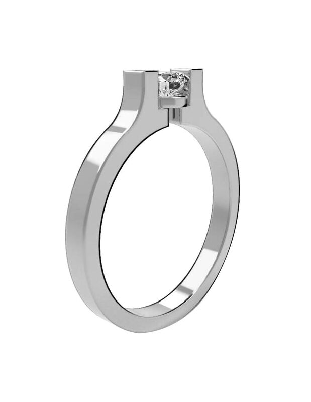 Anillo de Compromiso de 14K con Diamante de Lab... image number null