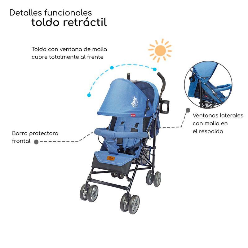 Carriola Reclinable, Plegable D’Bebé Aerostar -... image number null