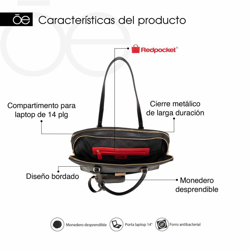 Bolsa Porta Laptop 14 Plg Con Monograma Bordado... image number null