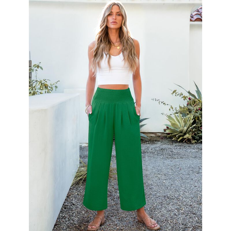 Pantalones Anrabess Pierna Ancha Bolsillos Verd... image number null