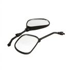Espejos Ovalado Motocicleta Base Metalica 2p Negro Sparelli