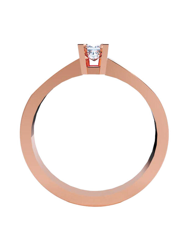 Anillo de Compromiso en Oro de 10K con Circonia... image number null