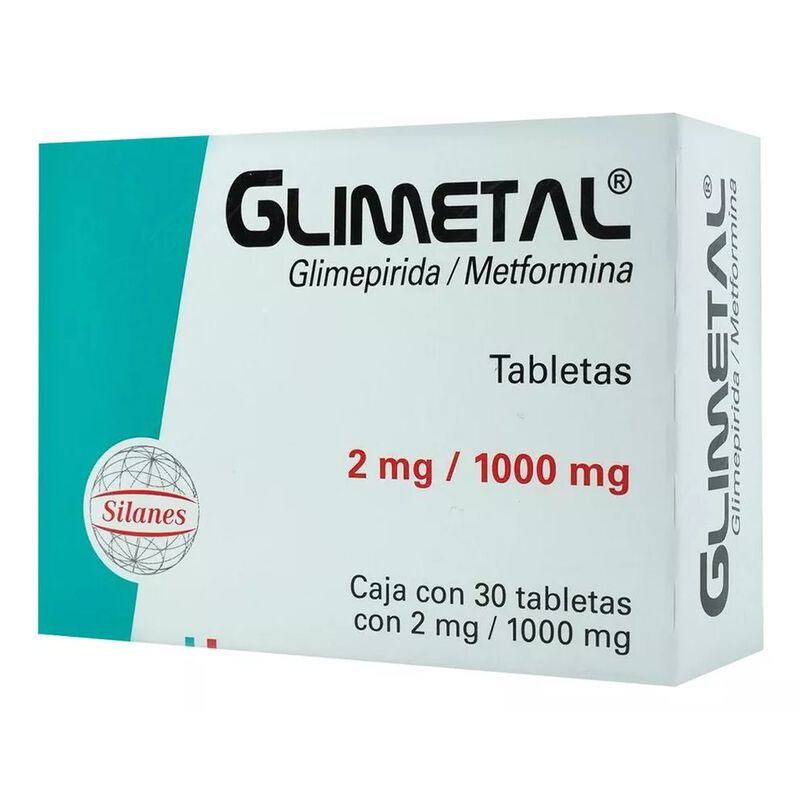 Glimetal Tableta 2 Mg/1000 Mg, 30 Tabletas image number null
