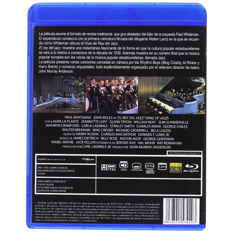 El Rey Del Jazz (v.o.s.) [blu-ray R] (1930) Kin... image number null