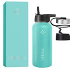 Termo de Acero Inoxidable con 3 tapas 32 Oz Turquesa Hidranur