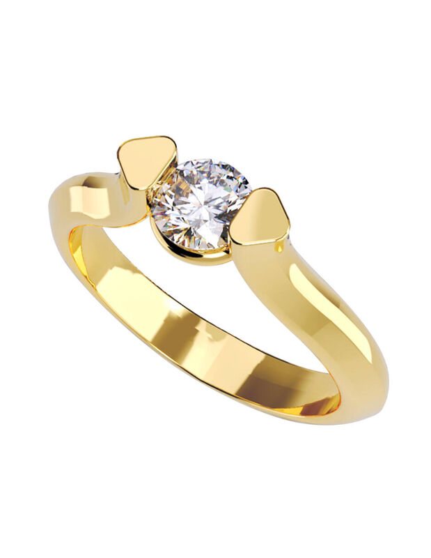 Anillo de Compromiso de 14K con Diamante de Lab... image number null