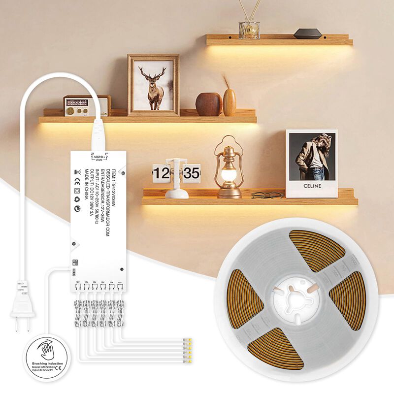 Tira Led Cubitor 5 m 3000 k Con Regulador T&aacute;cti... image number null