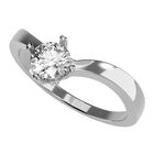 Anillo de Compromiso en Oro Blanco 14K con Circonia -  Talla:8/ M1214-14W-CZ-8