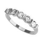 Anillo de Compromiso en Oro Blanco 10K con Circonia -  Talla:8/ FJ744-10W-CZ-8