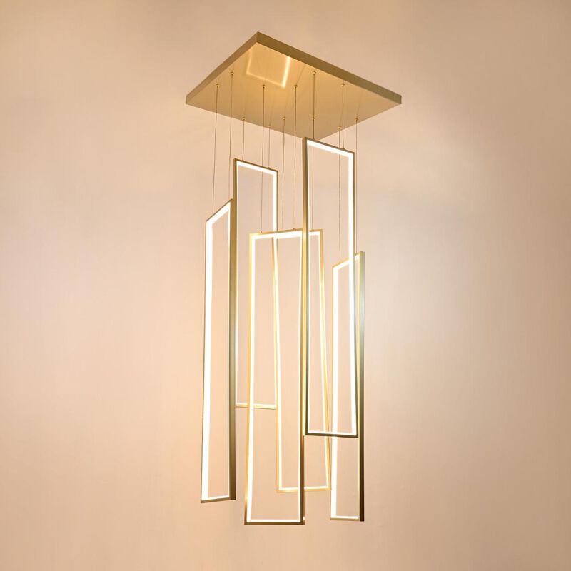 Lámpara Candil Colgante Rectangular 6 Doble Alt... image number null