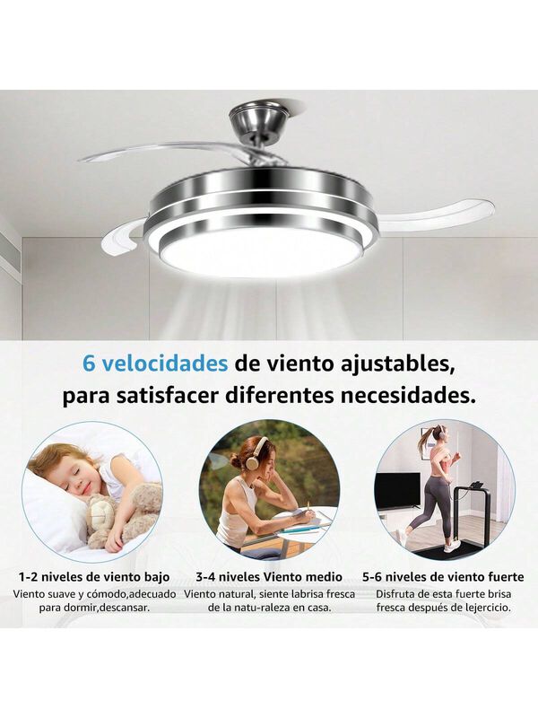 Ventilador De Techo Con Control Remoto L&aacute;mpara ... image number null