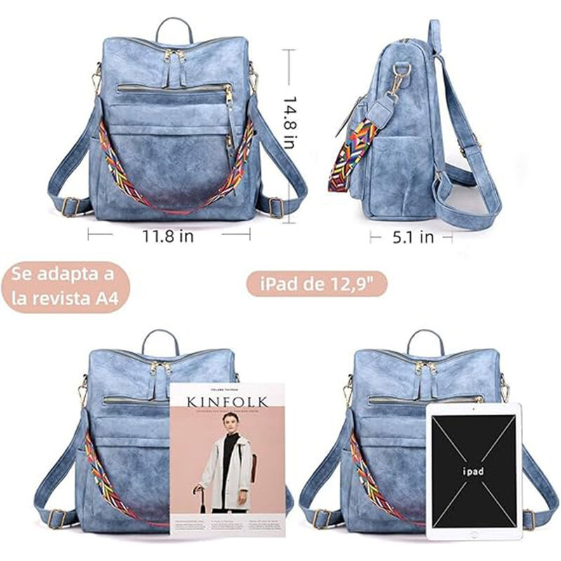 Mochila Urbana Azul Liso 16 Litros image number null