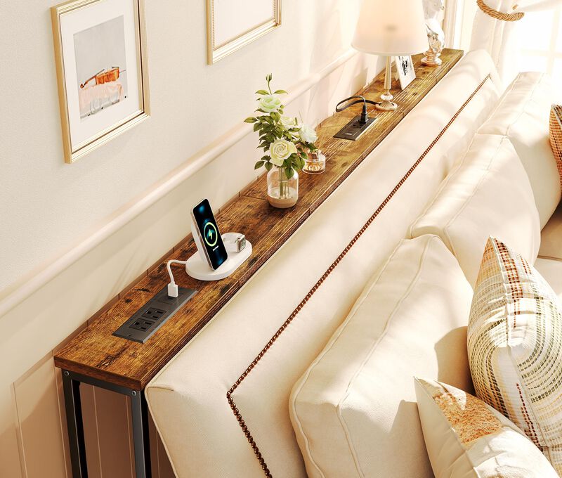 Mesa Consola Superjare Estrecha De 200 Cm Con S... image number null